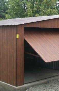 Garaż blaszany 4x6 m dach dwuspadowy