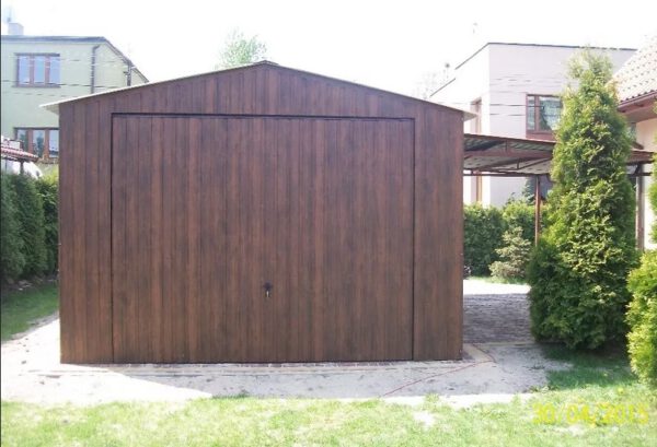 Garaż drewnopodobny 3m x 5m dach dwuspadowy
