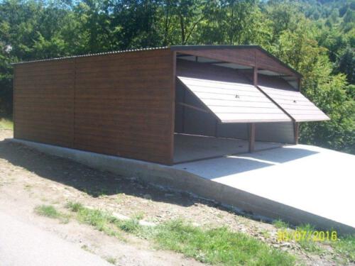 garaż drewnopodobny dwustanowiskowy śląskie 6m x 6m