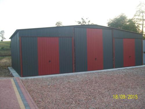 garaż 3 stanowiskowy 6,5m x 9m dach dwuspadowy śląskie