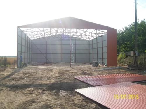 Wiata blaszana 12 m x 12 m śląskie