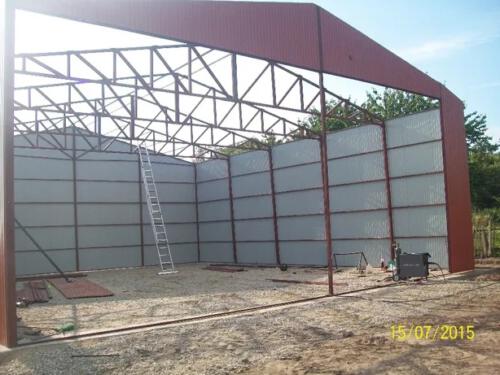 Garaż blaszany 12m x 12 m na sprzęt rolniczy