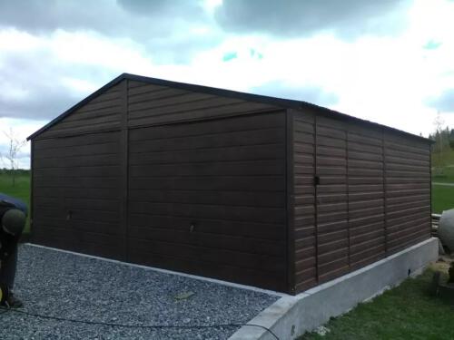 Garaż blaszany dwa auta śląsklie