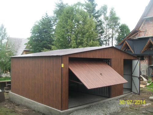 garaże blaszane realizacja 