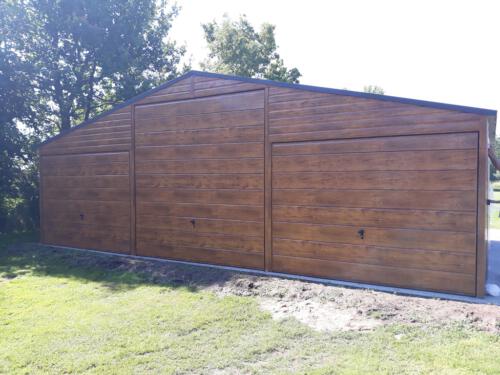 garaże blaszane realizacja 