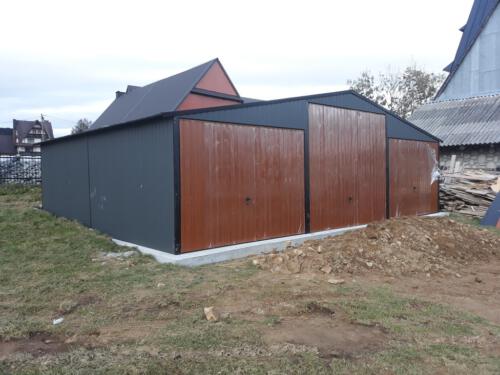 garaże blaszane realizacja 