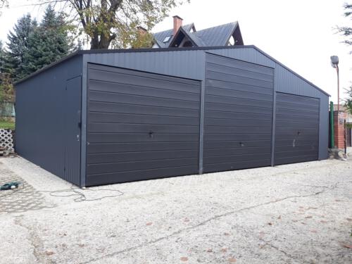 garaże blaszane realizacja 