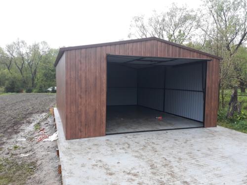 garaże blaszane realizacja 