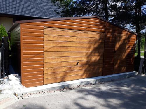 garaże blaszane realizacja 