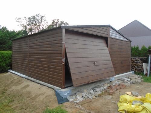 garaże blaszane realizacja 