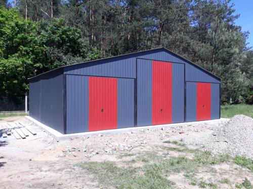 garaże blaszane realizacja 